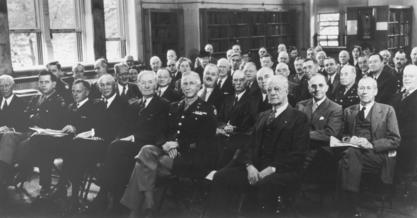 Margaret Craighill (third row center) with Honorary Consultants to the Army Medical Library, 1944
