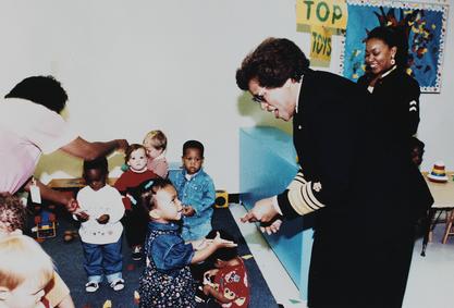 Surgeon General Joycelyn Elders at a daycare center 1994