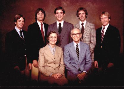 Lois T. Ellison with her family, 1980s