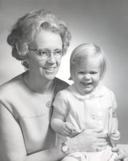 M. Irené Ferrer with her two year old granddaughter Christiana, 1970