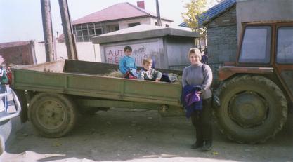 Maria Herran, pediatrician, in Kosovo, 1998