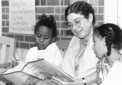 Perri Klass reading to children, 1990s