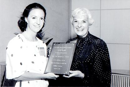 Edithe J. Levit at the opening of the computer-based testing center in Philadelphia, 1985