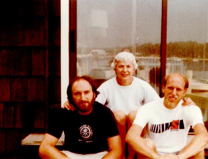 Edithe J. Levit with her sons Henry and David, 1980