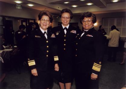 Antonia Novello (left) with Deputy Surgeon General Audrey Forbes Manley and Surgeon General Joycelyn Elders, 1998