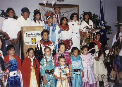 Antonia Novello with members of the Dakota Nation, 1991