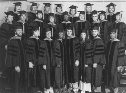 Barbara Ross-Lee, the first African American woman appointed to a deanship of a U.S. medical school (Ohio University College of Osteopathic Medicine), at her graduation from Michigan State in 1973