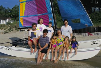 Janet D. Rowley with her family on vacation, 1999