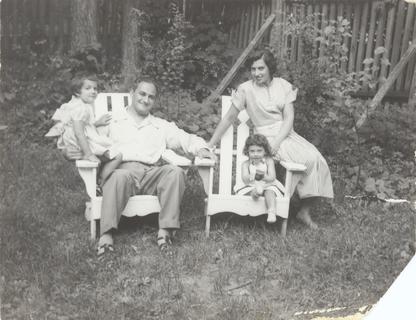 Esther Sternberg as young girl with her family, 1950s