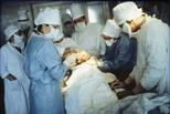 Susan Briggs (second from right) with a U.S. burn team, near Ufa, Russia, June 1989