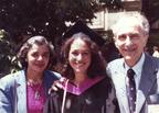 Margaret Hamburg, at her Harvard Medical School graduation with her mother, Beatrix Hamburg, M.D. and father David Hamburg, M.D., 1983